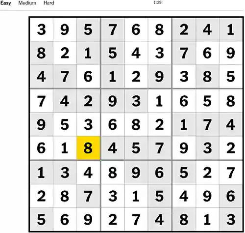 NYT Sudoku Easy 051222