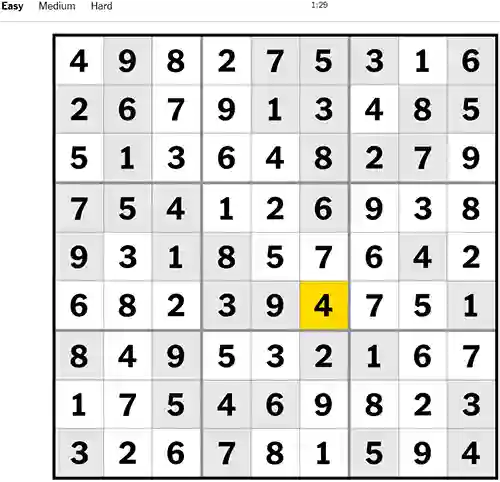 NYT Sudoku Easy 231222