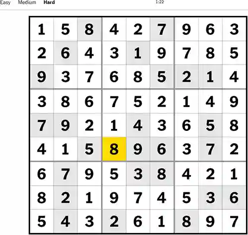 NYT Sudoku Hard 051222
