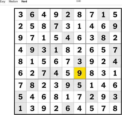 NYT Sudoku Hard 131222