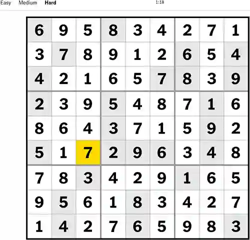 NYT Sudoku Hard 151222