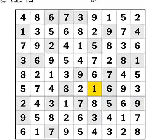 NYT Sudoku Hard 251222