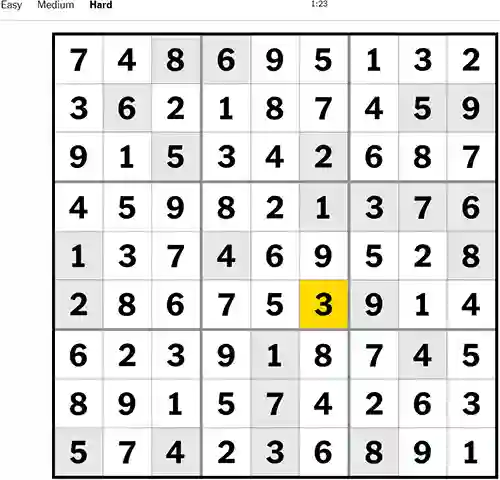 NYT Sudoku Hard 261222