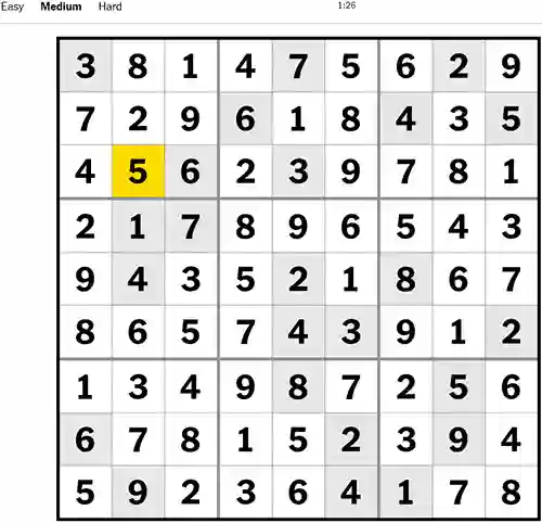 NYT Sudoku Medium 161222