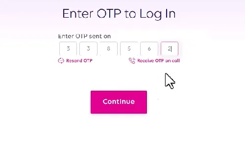 Enter OTP To Login Tata Play