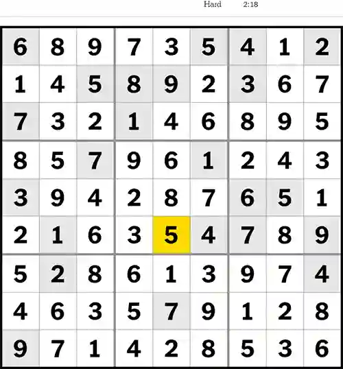 NYT Sudoku Hard 29th March 2023