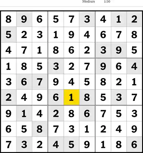 NYT Sudoku Medium 29th March 2023