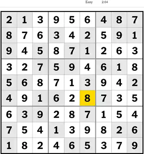 Sudoku Easy 28th March 2023