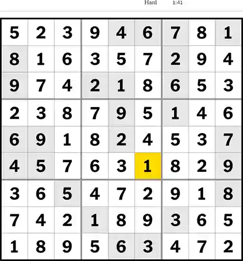 Sudoku Hard 31st March 2023