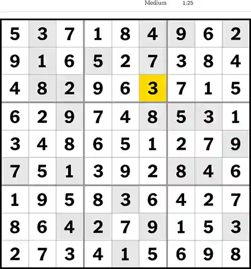 Sudoku Medium 31st March 2023