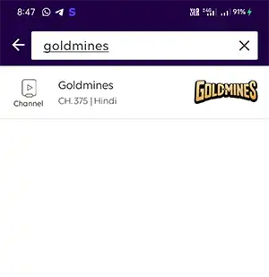 Tata Play Goldmines Search