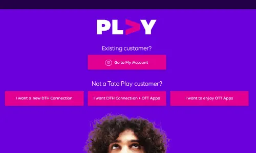 Tata Play Homepage