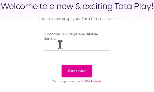 Tata Play Subscriber Mobile