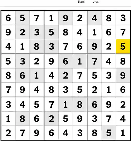 NYT Sudoku Hard 24th April 2023