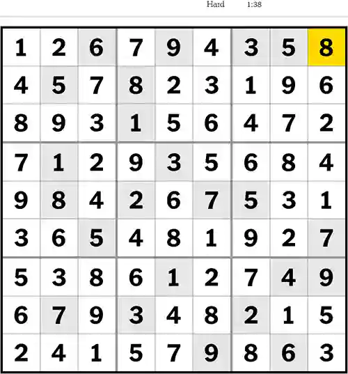 NYT Sudoku Hard 27th April 2023