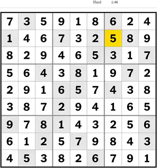 NYT Sudoku Hard 30th April 2023