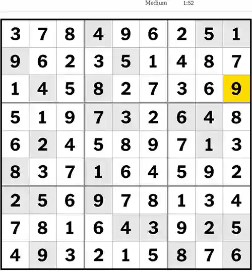 NYT Sudoku Medium 20th April 2023