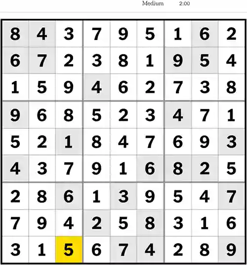NYT Sudoku Medium 30th April 2023