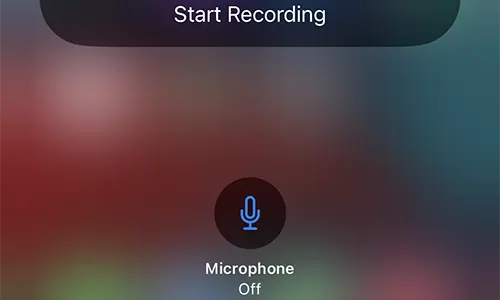 Screen Recording Microphone Off