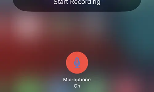 Screen Recording Microphone On