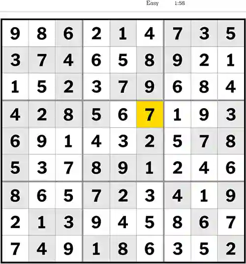 Sudoku Easy 11th April 2023