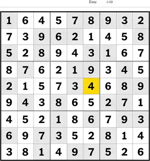 Sudoku Easy 4th April 2023