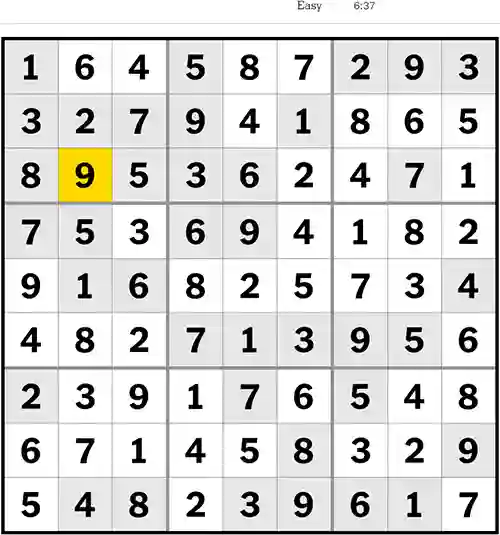 Sudoku Easy 8th April 2023