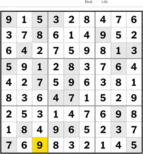 Sudoku Hard 11th April 2023