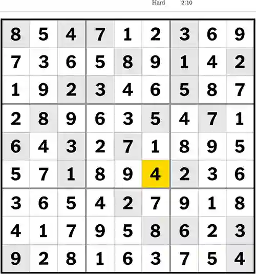 Sudoku Hard 16th April 2023