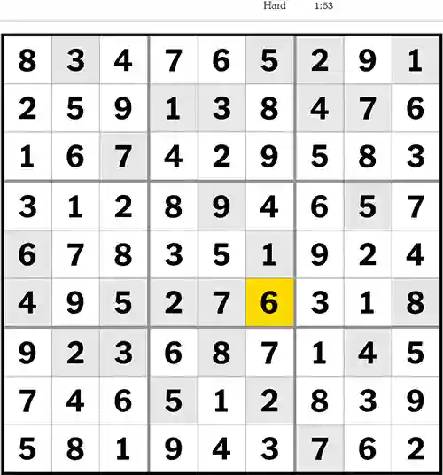 NYT Sudoku Hard 18th April 2023
