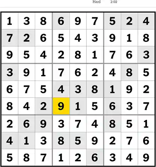 Sudoku Hard 6th April 2023