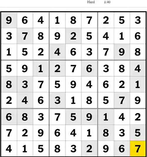 Sudoku Hard 8th April 2023