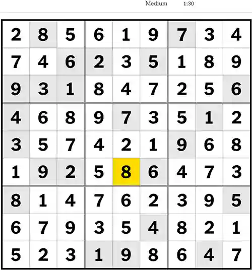 NYT Sudoku Medium 12th April 2023