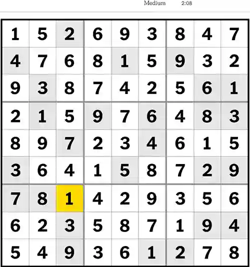 Sudoku Medium 16th April 2023