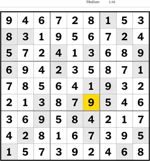 Sudoku Medium 3rd April 2023