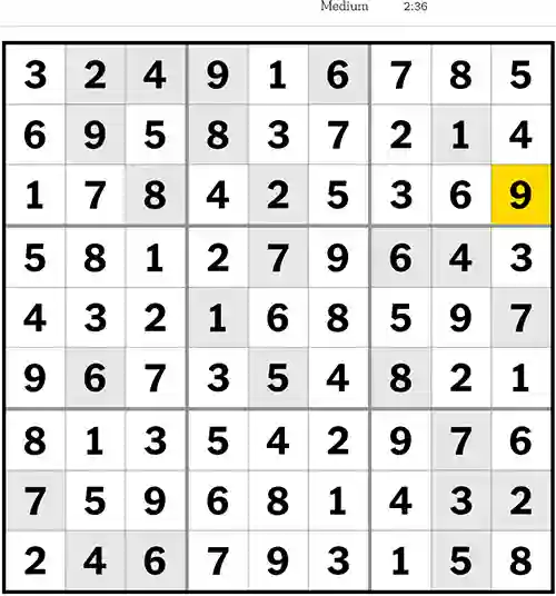 Sudoku Medium 6th April 2023