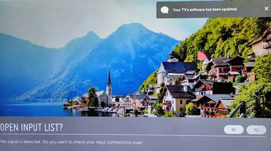 LG TV Software Updated