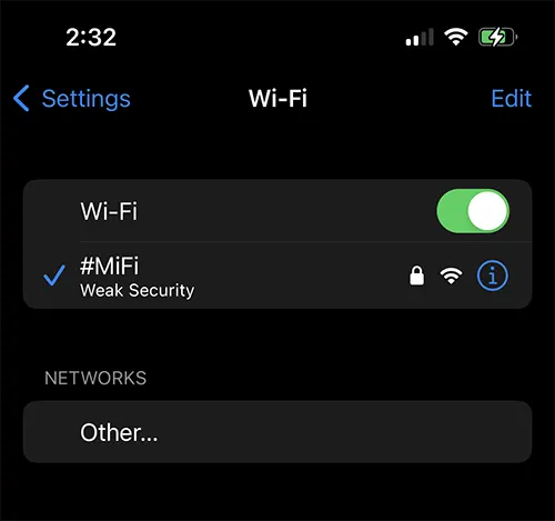 Wi-Fi Settings