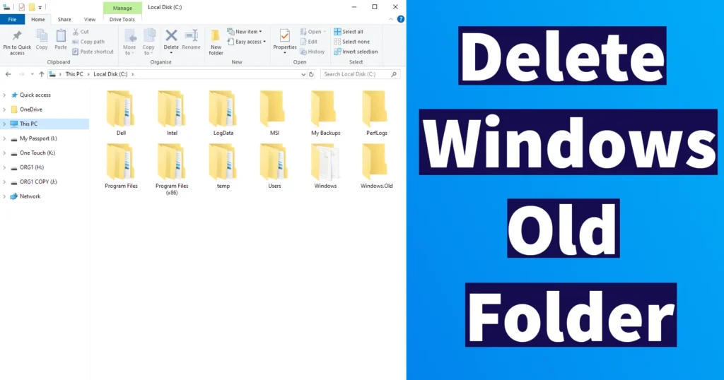 Delete Windows Old Folder