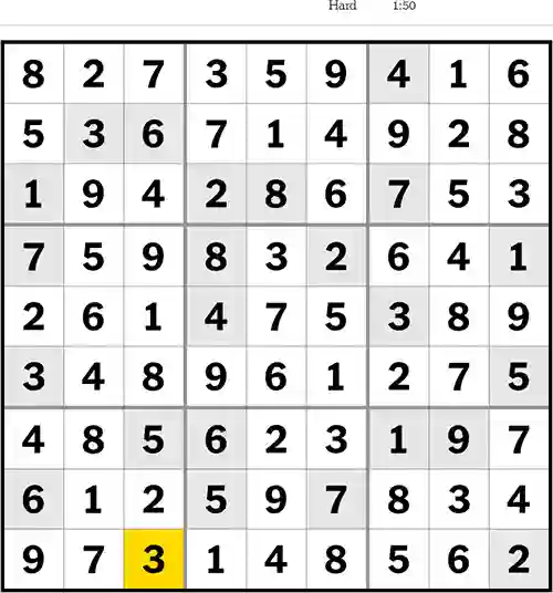 NYT Sudoku Hard 17th May 2023