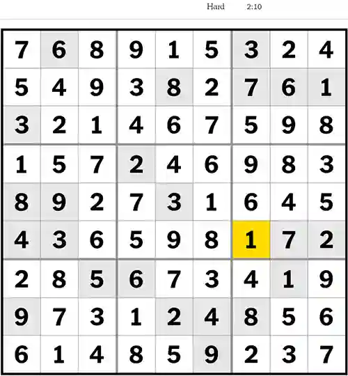 NYT Sudoku Hard 24th May 2023