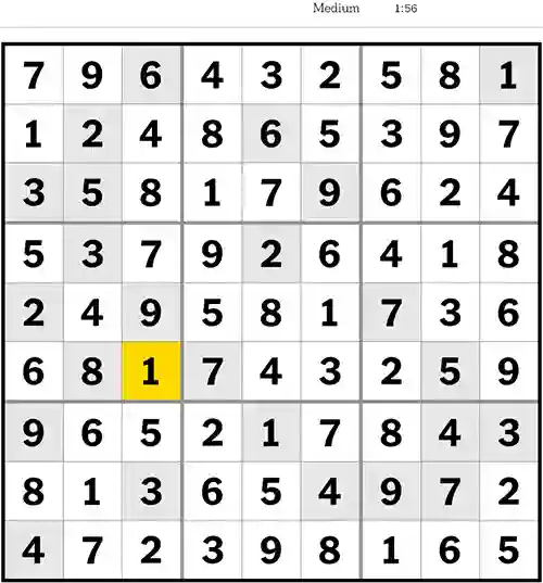 NYT Sudoku Medium 13th May 2023