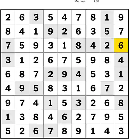 NYT Sudoku Medium 2nd May 2023
