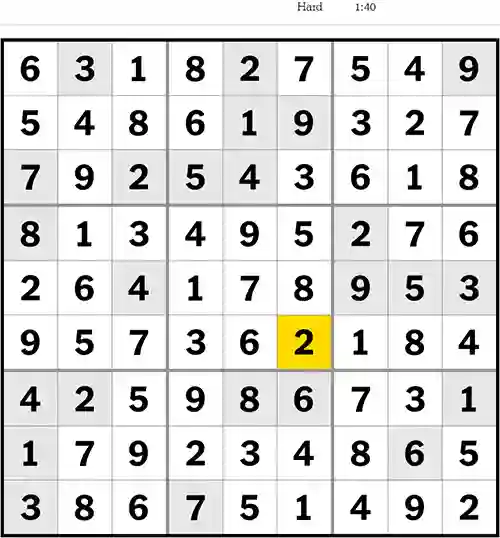 NYT Sudoku Hard 19th May 2023