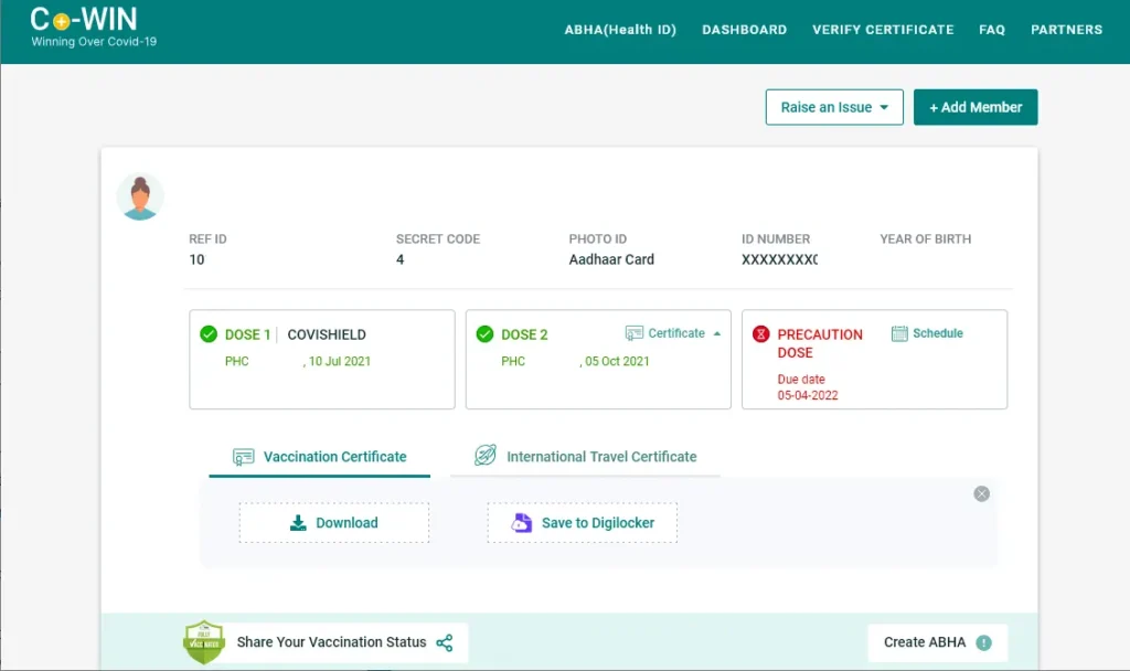 Download Vaccination Certificate