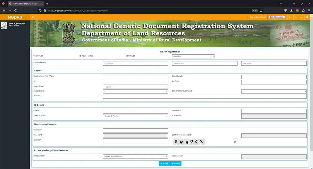 NGDRS Registration