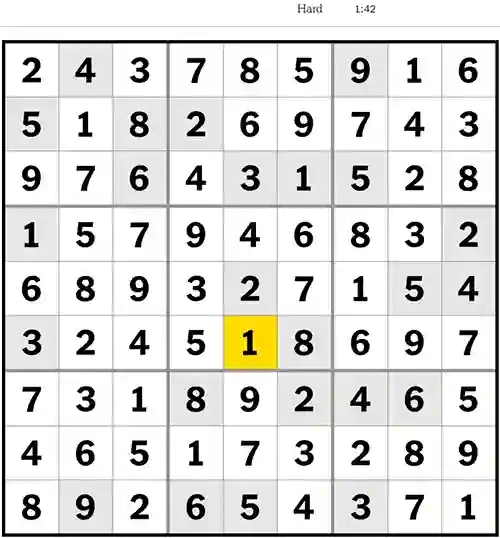 NY Times Sudoku Answers Hard 10th June 2023