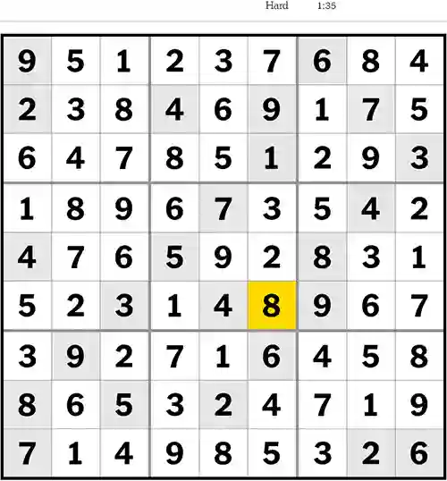 NYT Sudoku Answers Hard Today 12th June 2023