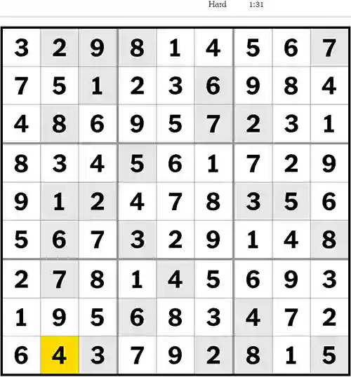 NYT Sudoku Hard 18th June 2023