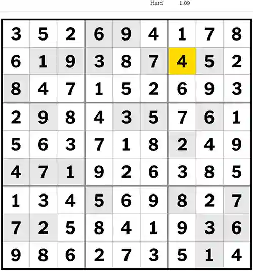 Nytimes Sudoku Answer Hard 1st July 2023